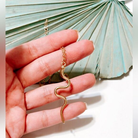 Gold snake necklace #256 - Picture 3 of 3